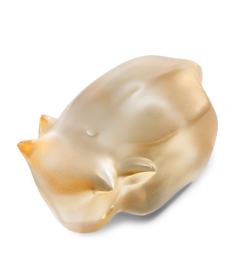 Lalique crystal ox ornament 10cm, UK version