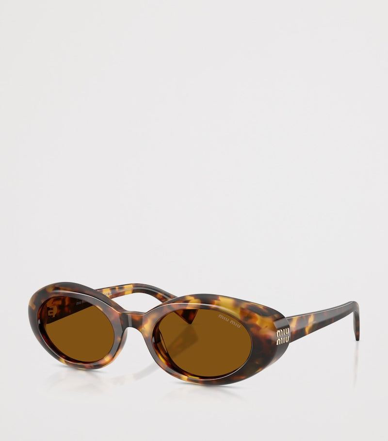 Miu Miu oval wrap-around sunglasses acetate frame (British brand)