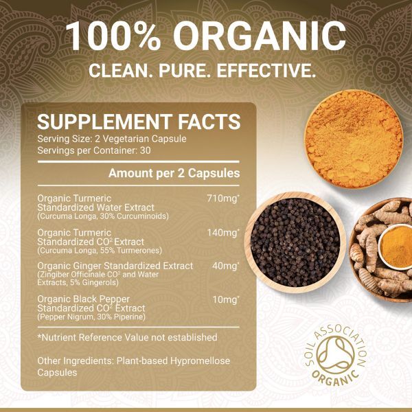 True Veda | Organic Turmeric Curcumin | Vegan | 60 Caps GOODS Superdrug