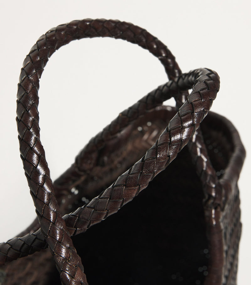 Dragon Diffusion large woven leather Nantucket tote bag (British brand)