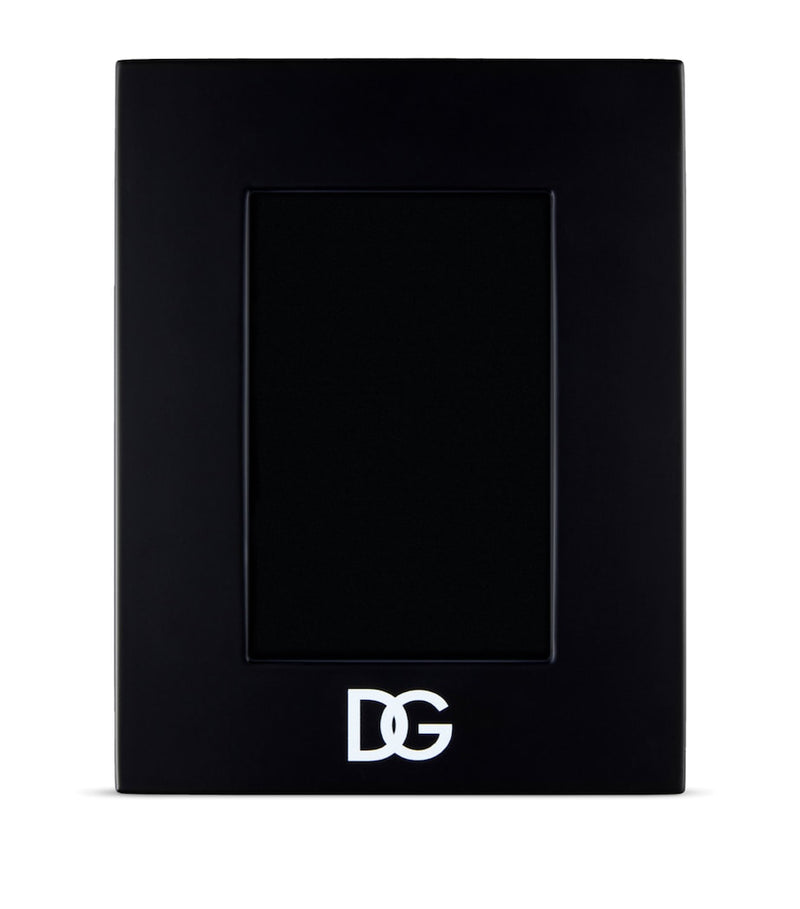 Dolce&Gabbana Casa Lacquered Wood Logo Photo Frame 8.7 x 6.7 inches - British product
