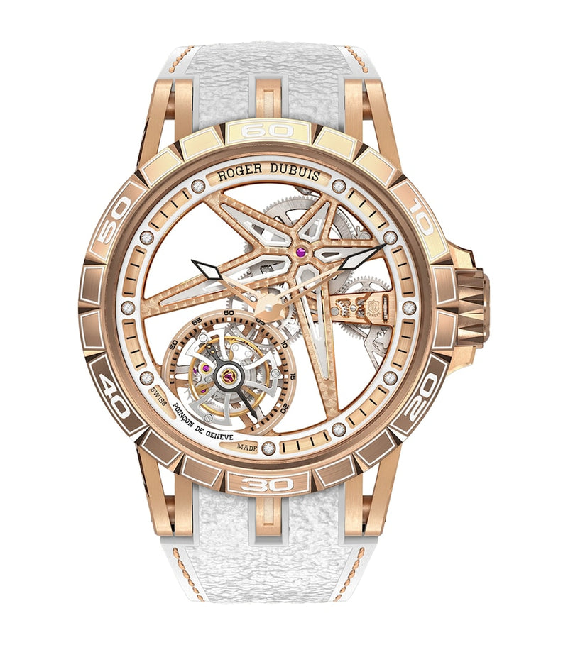 Roger Dubuis Excalibur Spider Monotourbillon pink gold watch 39mm (British brand)