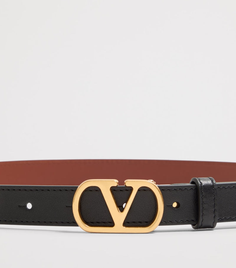 Valentino Garavani reversible VLogo belt calfskin leather, UK version