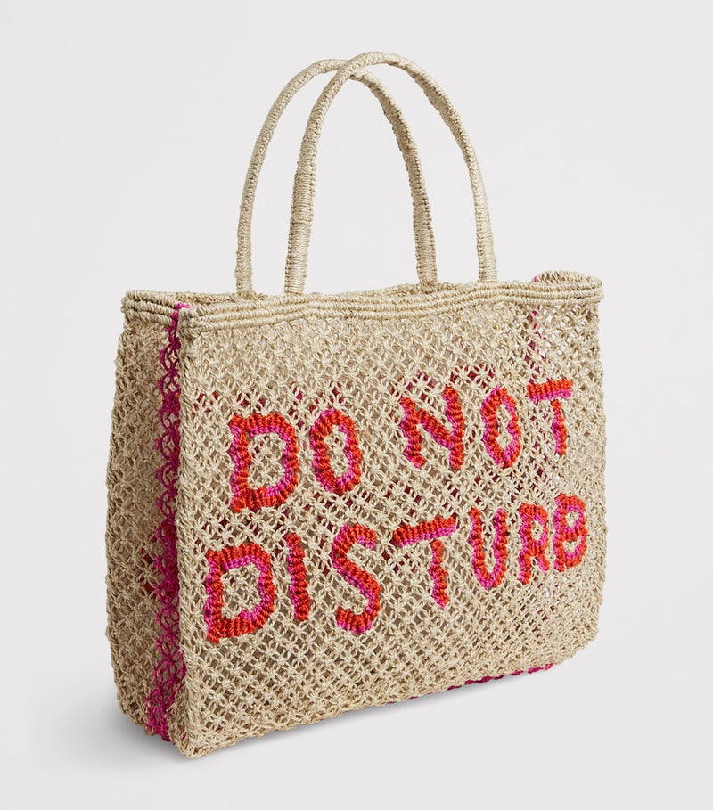 The Jacksons jute tote bag with Do Not Disturb print - British product