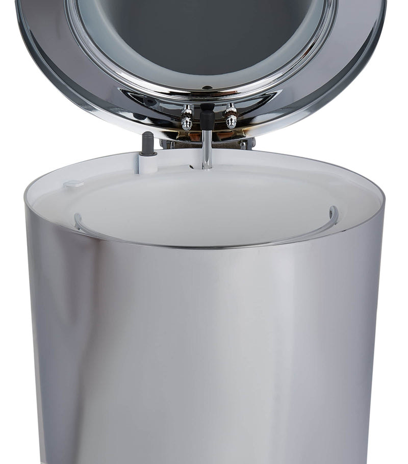 ZODIAC cylinder chrome pedal bin (British brand)