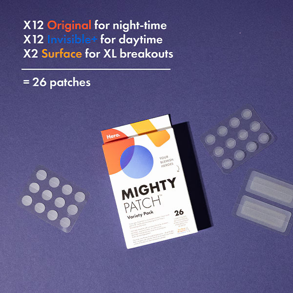 Hero Mighty Patch Variety Acne Patches 26ct, UK version