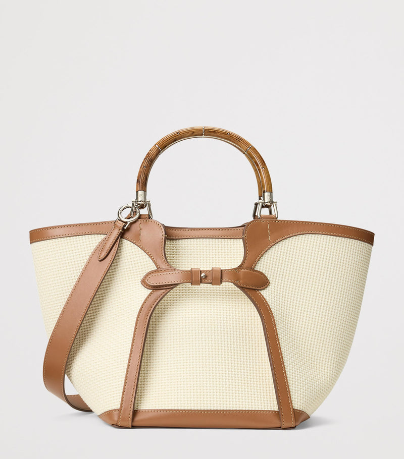 Ralph Lauren woven tote bag, luxury designer handbag, imported from the UK