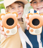 Zoofamily bear-themed walkie talkie set with flashlight and lanyards (British brand)