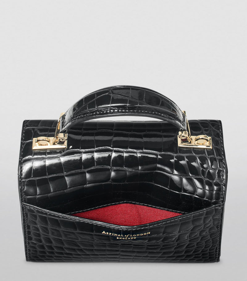 Aspinal of London Mini Mayfair top-handle handbag 14.5x16x8cm, imported from the UK
