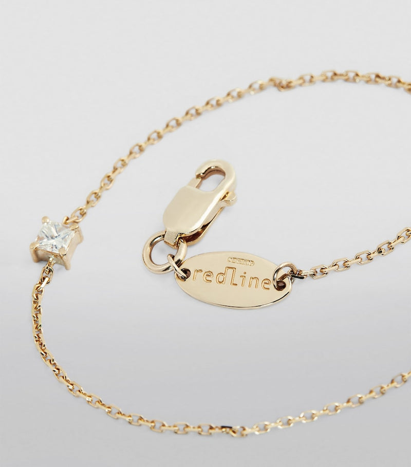 Redline yellow gold diamond Princesse bracelet - British product