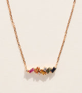 Harrods Suzanne Kalan Rose Gold Diamond and Rainbow Sapphire Mini Frenzy Necklace- Buy online at McGrocer