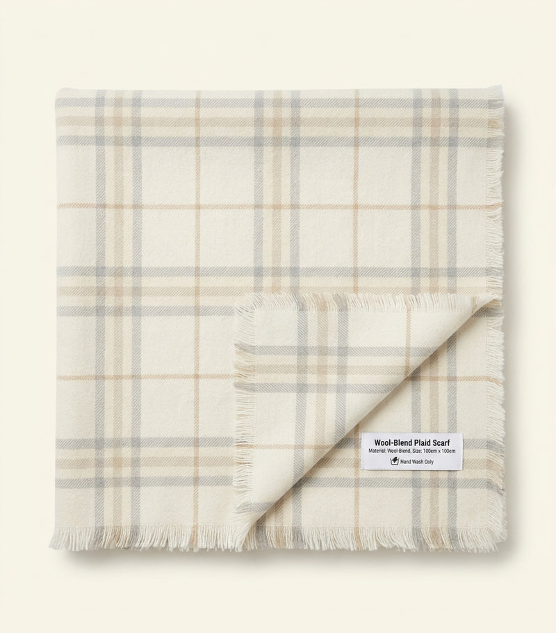 Burberry wool wide check scarf 200cm (British brand)