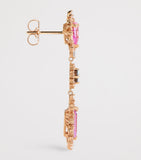 Suzanne Kalan drop earrings pink sapphire opal diamond (British brand)