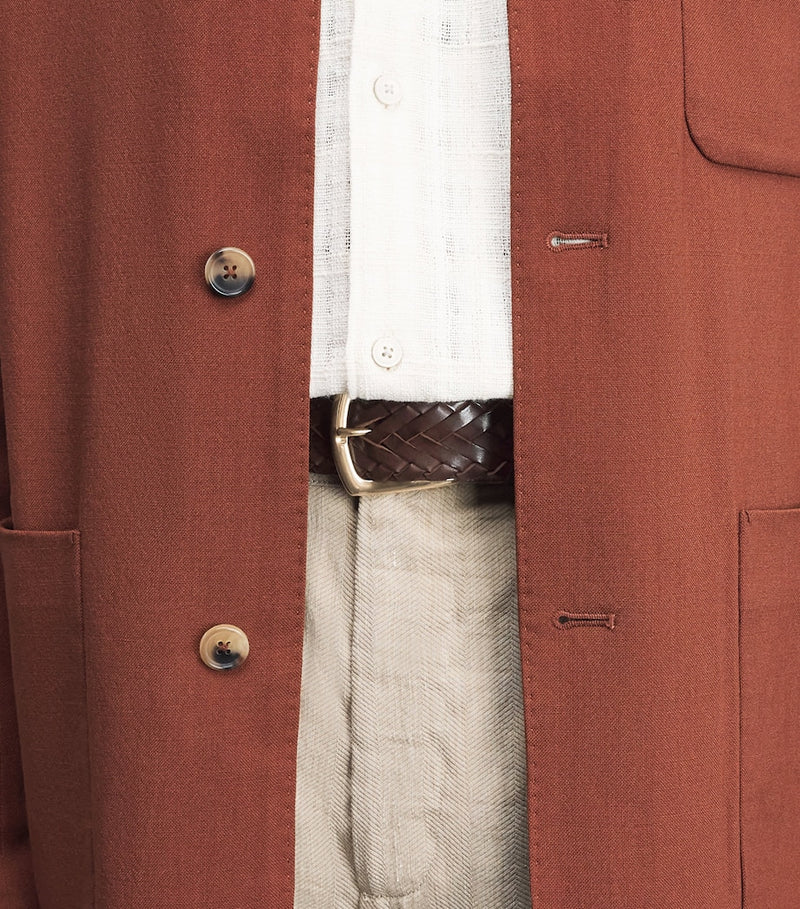 Elliot Rhodes leather braided belt handwoven, imported from the UK