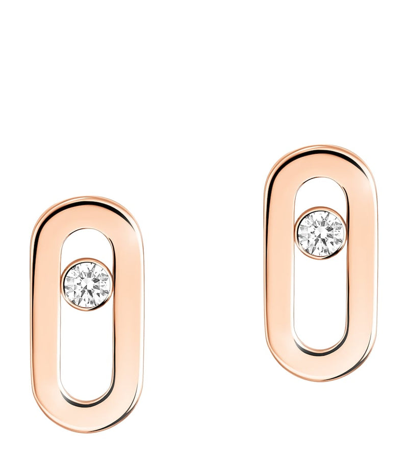 Messika Move Uno stud earrings pink gold diamond 0.03ct - British product