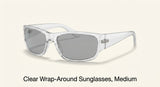 Prada PR A14S wrap sunglasses transparent grey, UK version