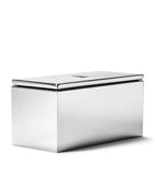 Sjöstrand stainless steel coffee capsule case in polished chrome, 7.5cm x 16cm x 7cm (British brand)