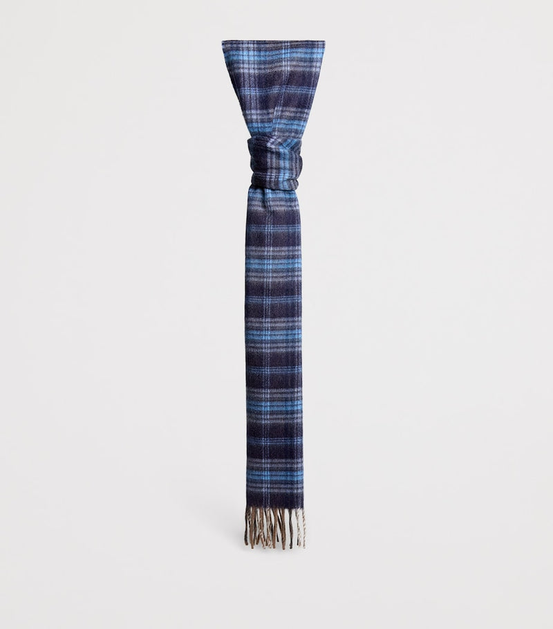 Harrods cashmere tartan scarf made in Scotland - British product