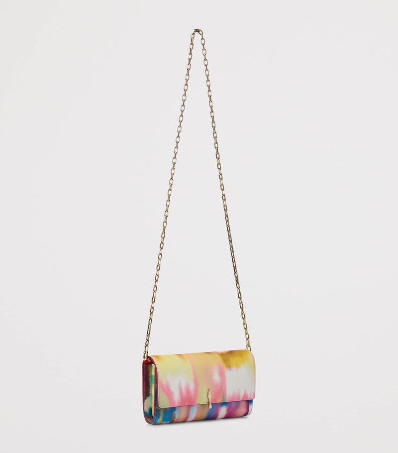Christian Louboutin Bettina tie-dye chain wallet, imported from the UK