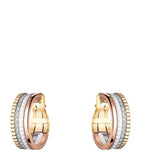 Boucheron Quatre hoop earrings mixed gold and diamond, imported from the UK