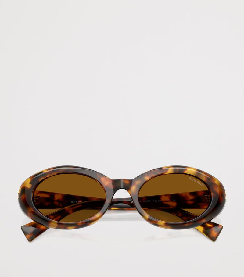 Miu Miu oval wrap-around sunglasses acetate frame (British brand)