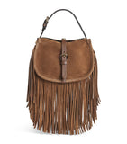 Etro small suede fringed pony shoulder bag (British brand)