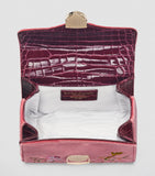 Aspinal of London velvet Mayfair top-handle bag, imported from the UK