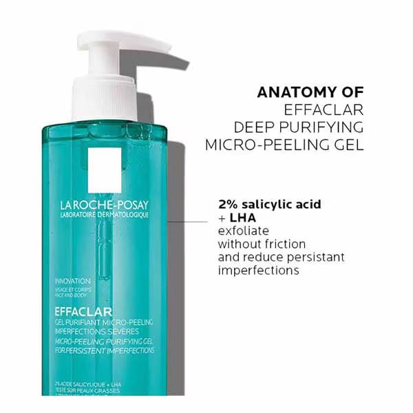 La Roche-Posay Effaclar Micro-Peeling Gel Wash 400ml, UK version