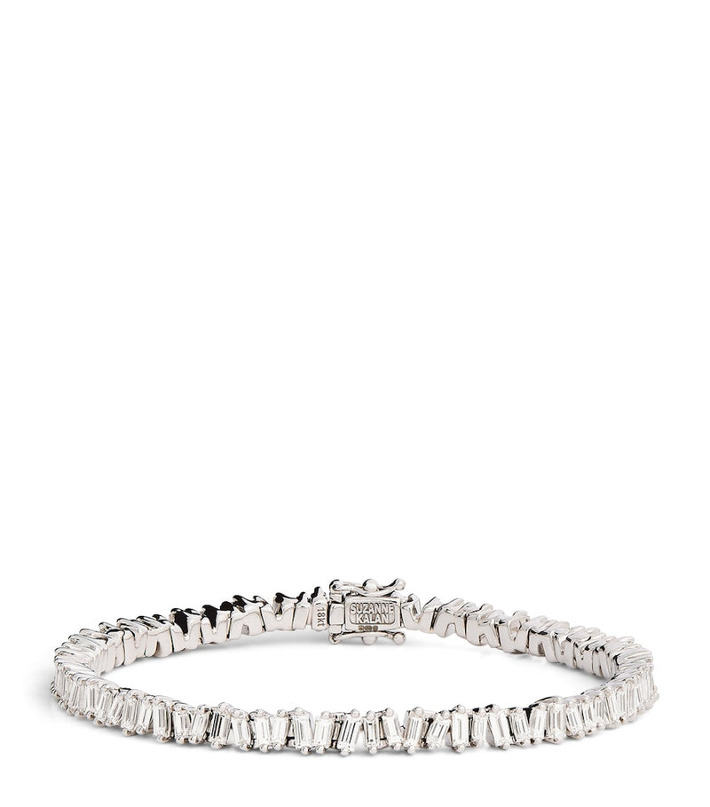 Suzanne Kalan white gold diamond classic tennis bracelet, UK version