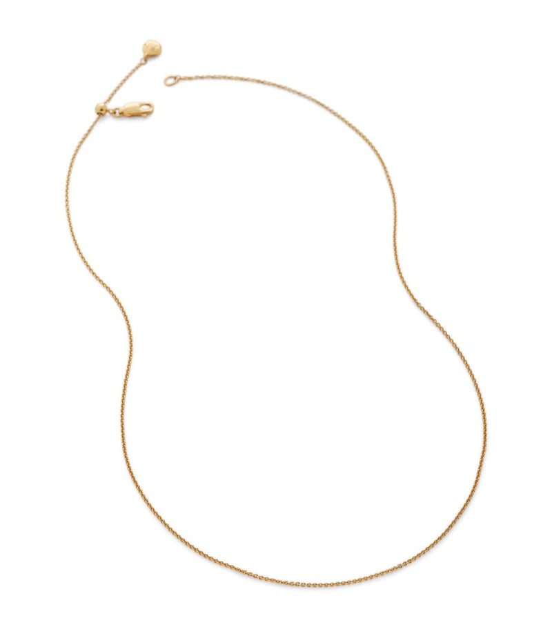 Monica Vinader gold vermeil fine chain necklace 43cm (British brand)