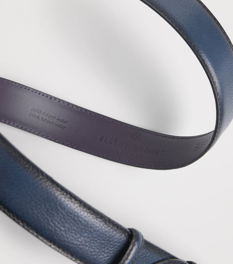 Elliot Rhodes grained leather belt 3.5cm, imported from the UK