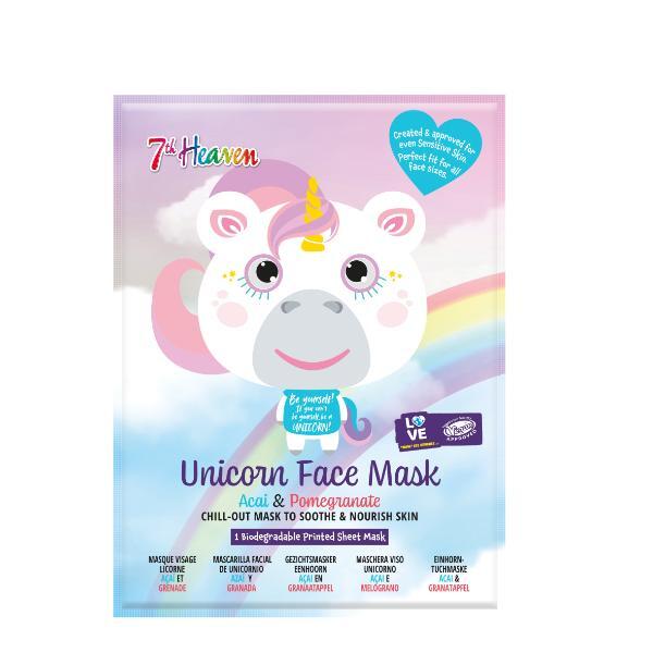 7th Heaven Unicorn Face Mask Acai Pomegranate (British brand)
