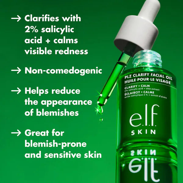ELF Skin Plz Clarify Facial Oil 30ml - British product