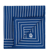 Harrods Dunhill Mulberry Silk Stripe Pocket Square 30cm x 30cm- Buy online at McGrocer