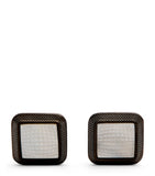 Tateossian Spazio square mother-of-pearl cufflinks - British product