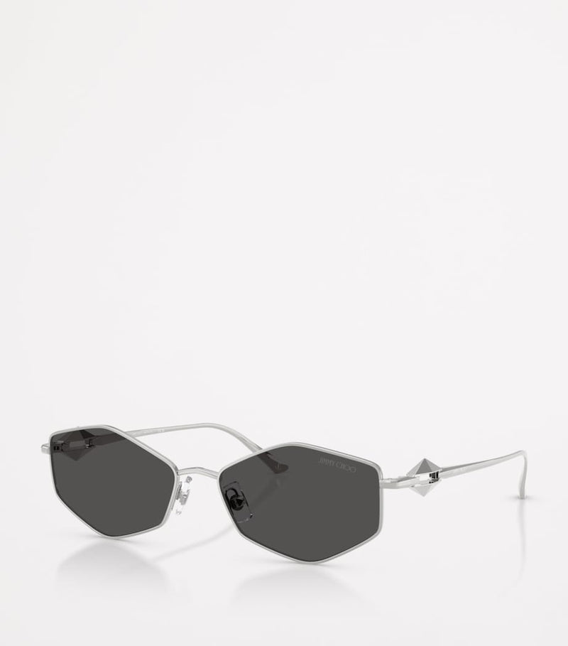 Jimmy Choo Zoey hexagonal sunglasses, imported from the UK