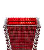 Baccarat rectangular red crystal vase 20cm - British product