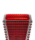 Baccarat rectangular red crystal vase 20cm - British product