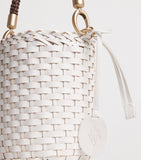 Eleventy woven bucket bag in buffalo leather, UK version