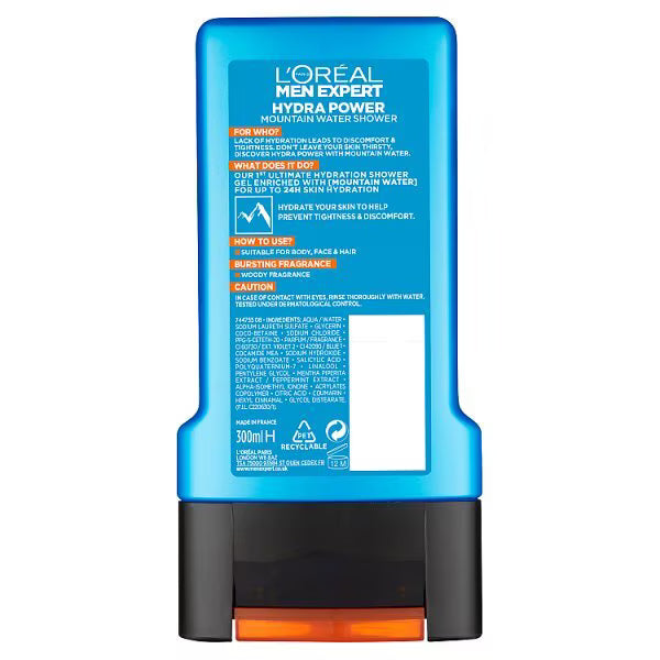 L'Oreal Paris Hydra Power Shower Gel 300ml, UK version