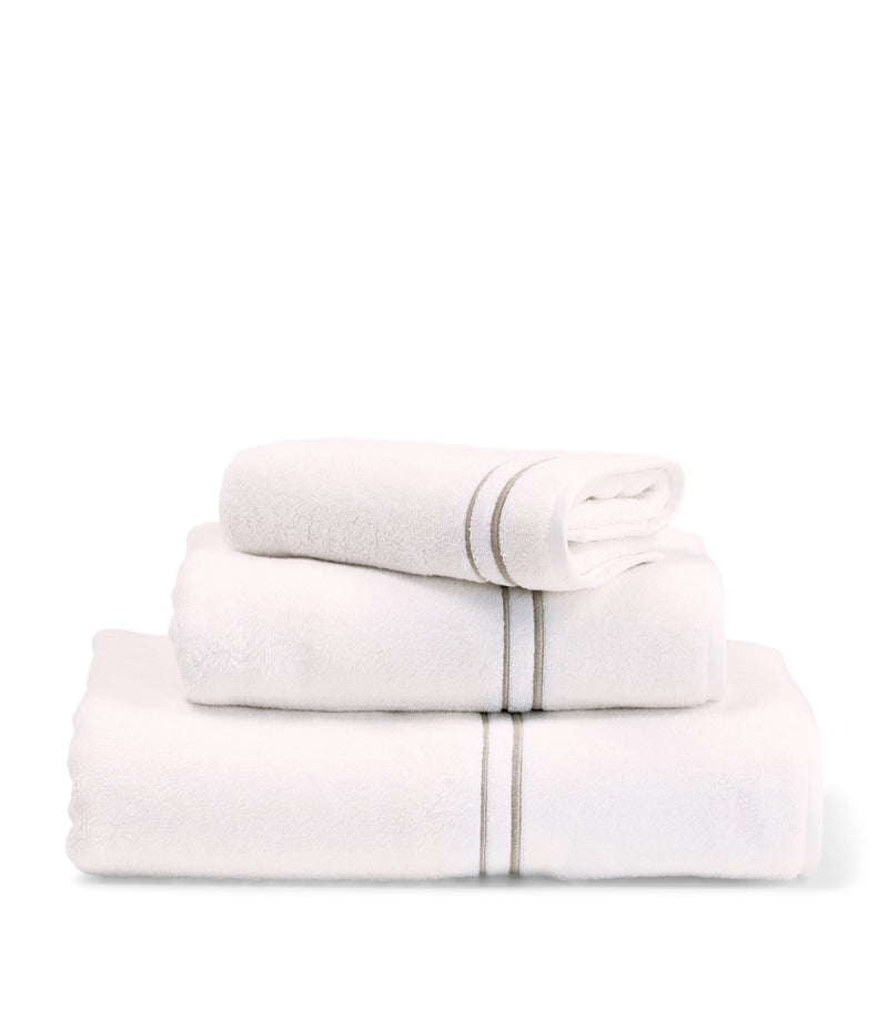 Frette Layering Embroidery guest towel 40cm x 60cm (British brand)
