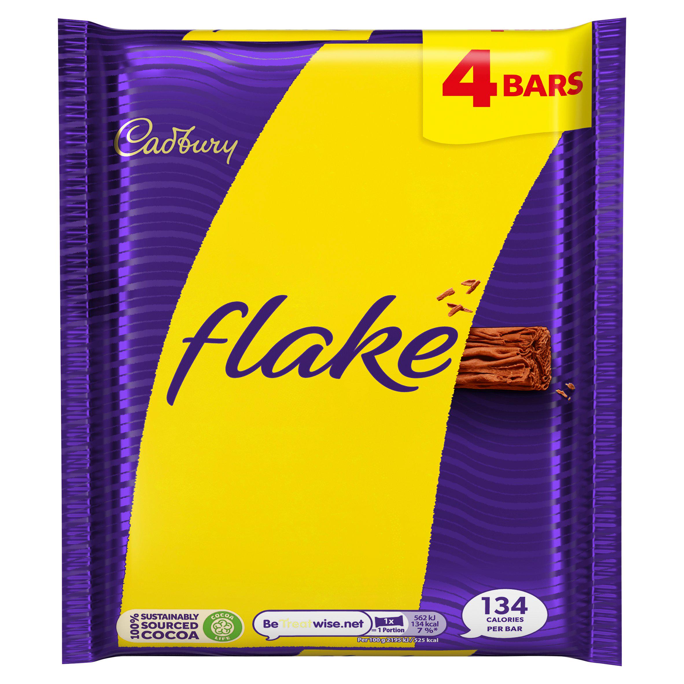 Cadbury Flake Chocolate Bar Multipack x4 102g GOODS Sainsburys   