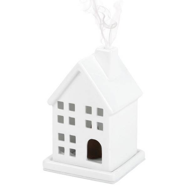 Something Different ceramic house incense cone holder (British brand)