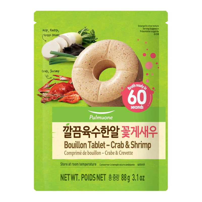 Pulmuone bouillon tablet with crab and shrimp - British product