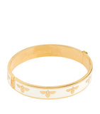 Halcyon Days 18kt gold plated bee bangle, imported from the UK
