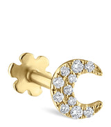 Harrods Maria Tash Diamond Moon Single Threaded Stud Earring (4.5mm)- Buy online at McGrocer