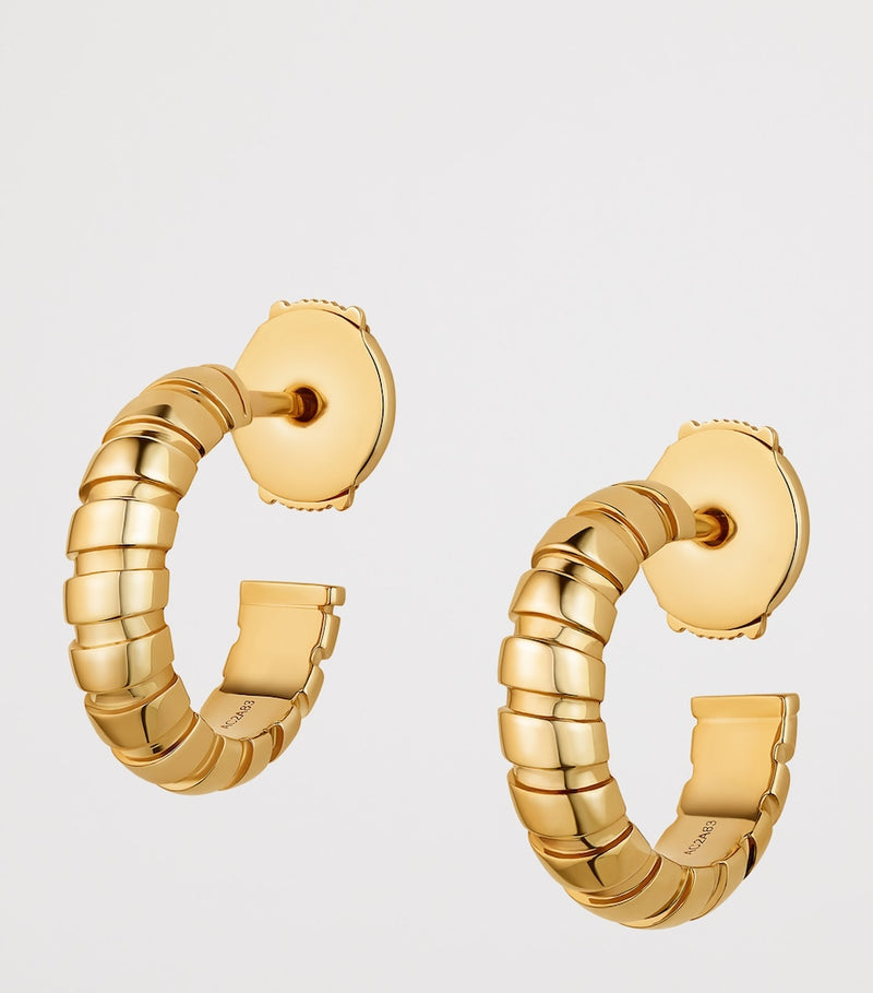 Bvlgari Tubogas hoop earrings 18k yellow gold (British brand)