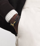 TOM FORD leather braided T bracelet - British product