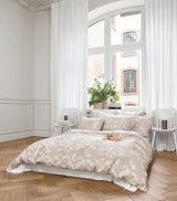 Harrods Organic Cotton King Oxford Pillowcase with Botanical Print 50cm x 90cm- Buy online at McGrocer