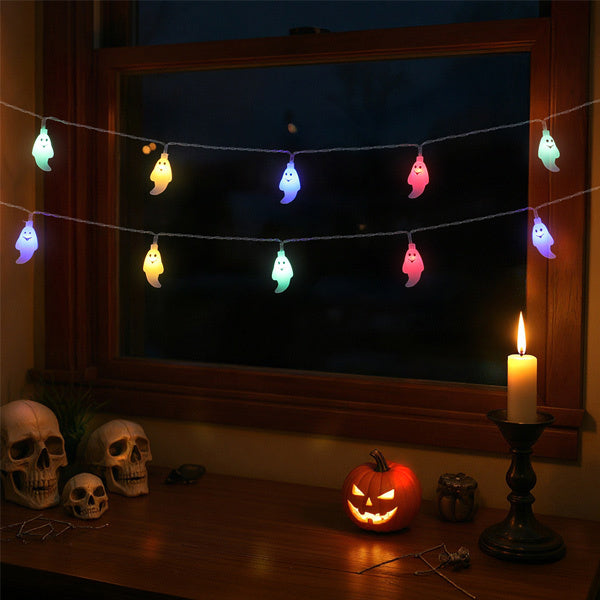 Livingandhome Halloween ghost LED string lights 3m, UK version
